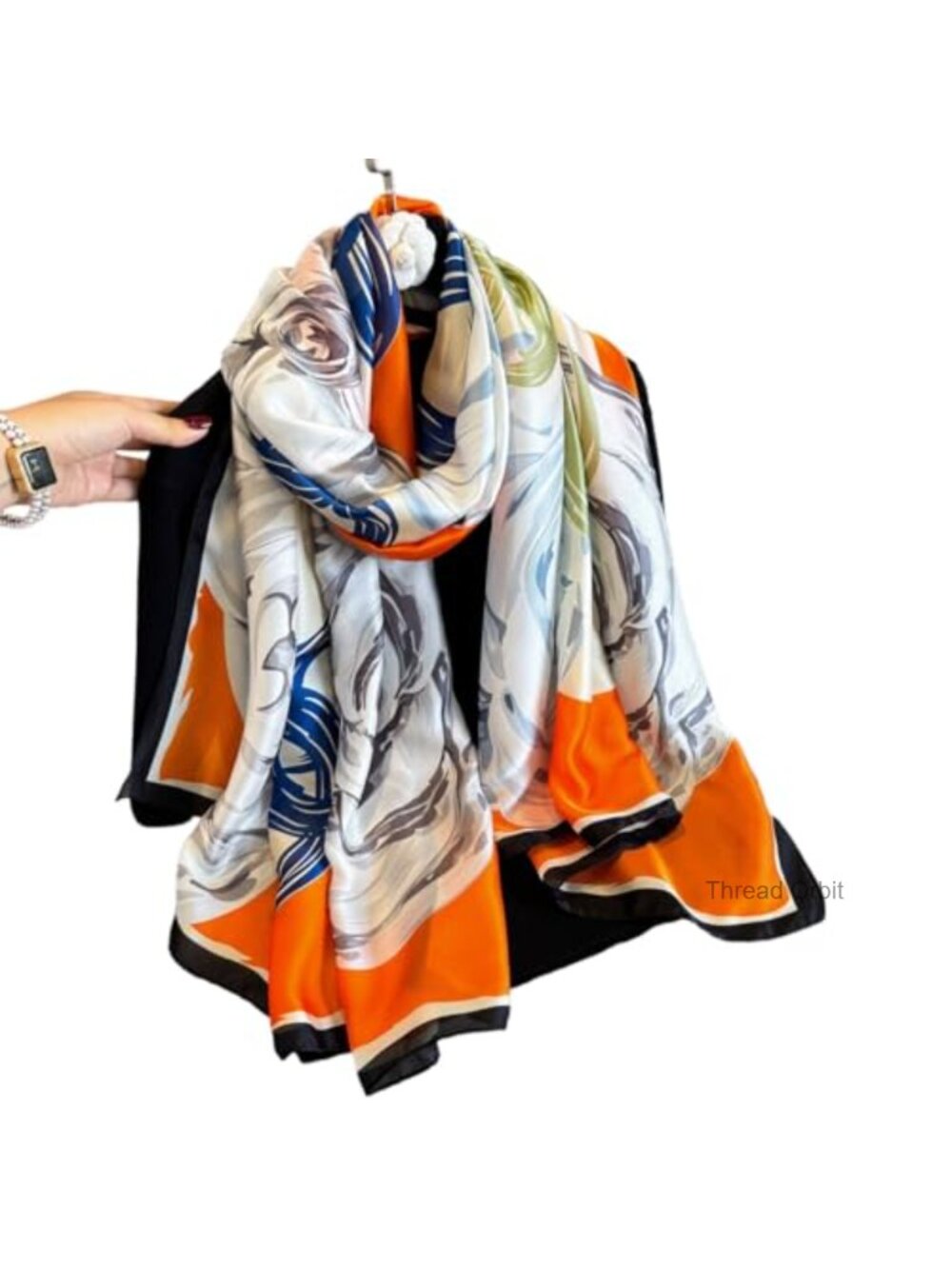 Silk Feeling Scarf Lightweight Shawl Headscarf Wrap for Women